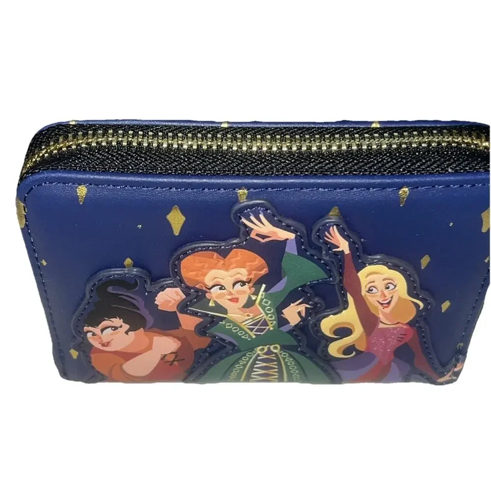 Loungefly Disney Hocus Pocus Sanderson Sisters Zip Around Wallet Navy Blue NWT